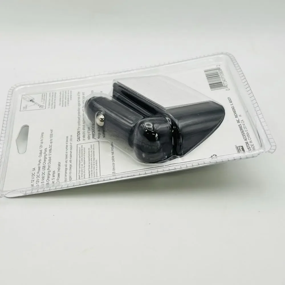 Goxt Dual 12V & Dual USB Charger for Cigarette Lighter 4 devices at once Sealed